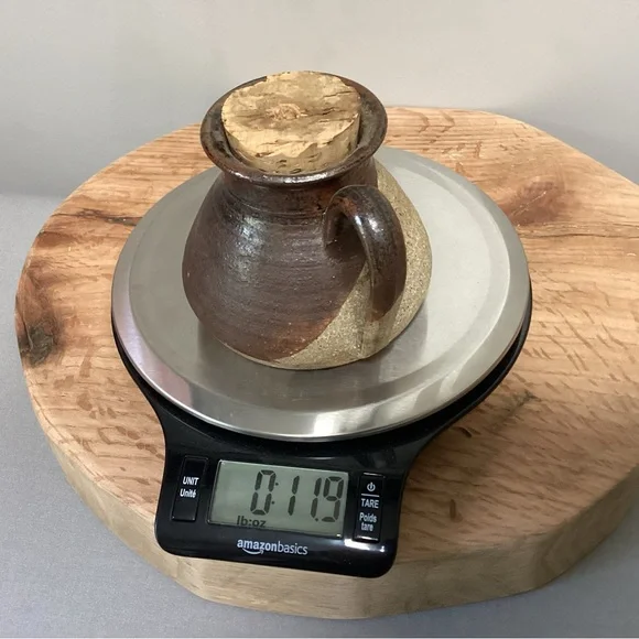 🟤 Vintage - Two Toned Handmade Ceramic Pottery Jar / Creamer / Pitcher - Unique - Picture 15 of 15